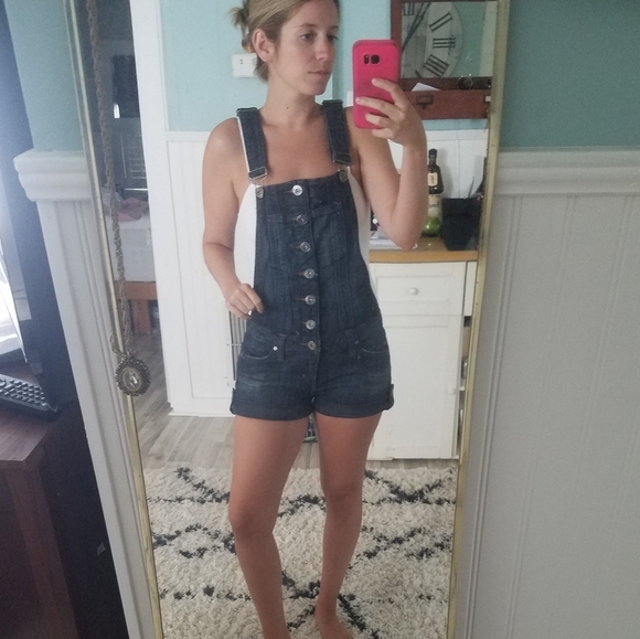 Refuge Denim overall shorts - Picture 2 of 7